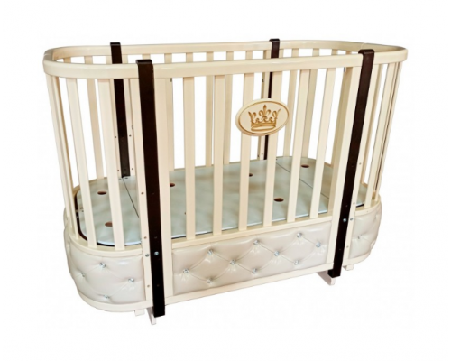 Детская кроватка-трансформер ''Есения'' 2 с кожаной вставкой